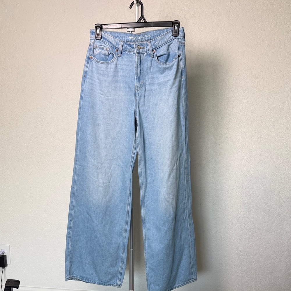Old Navy Light Blue Baggy Wide-Leg Jeans